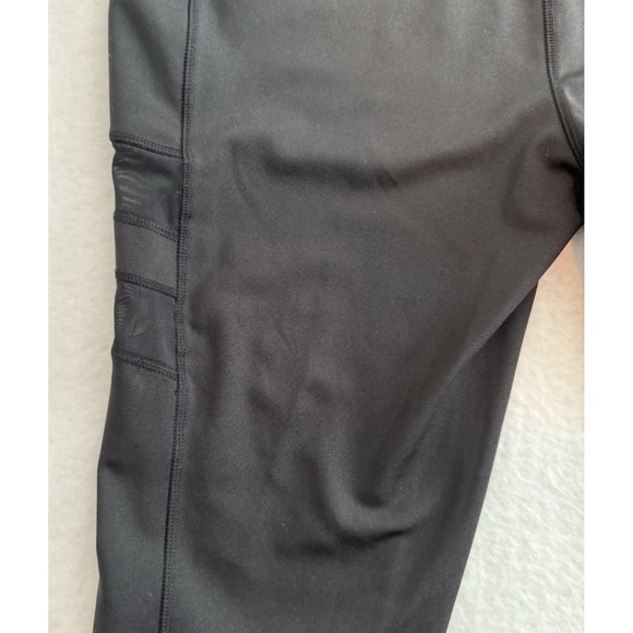 Pop Fit Violet High‎ Waisted Black Leggings Mesh Detail Pockets Women's Size 2XL - Picture 14 of 16